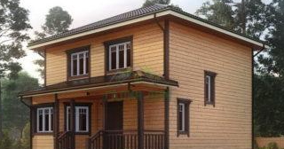 Двухэтажный дом из бруса в Кропоткине от Строй-Крп - строительство от 136838 руб.