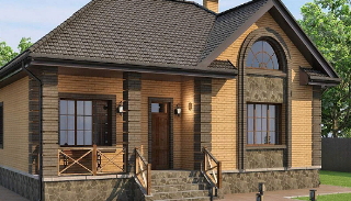 Проекты одноэтажных домов из кирпича | Строй-Крп - Кропоткин от 3685 рублей
